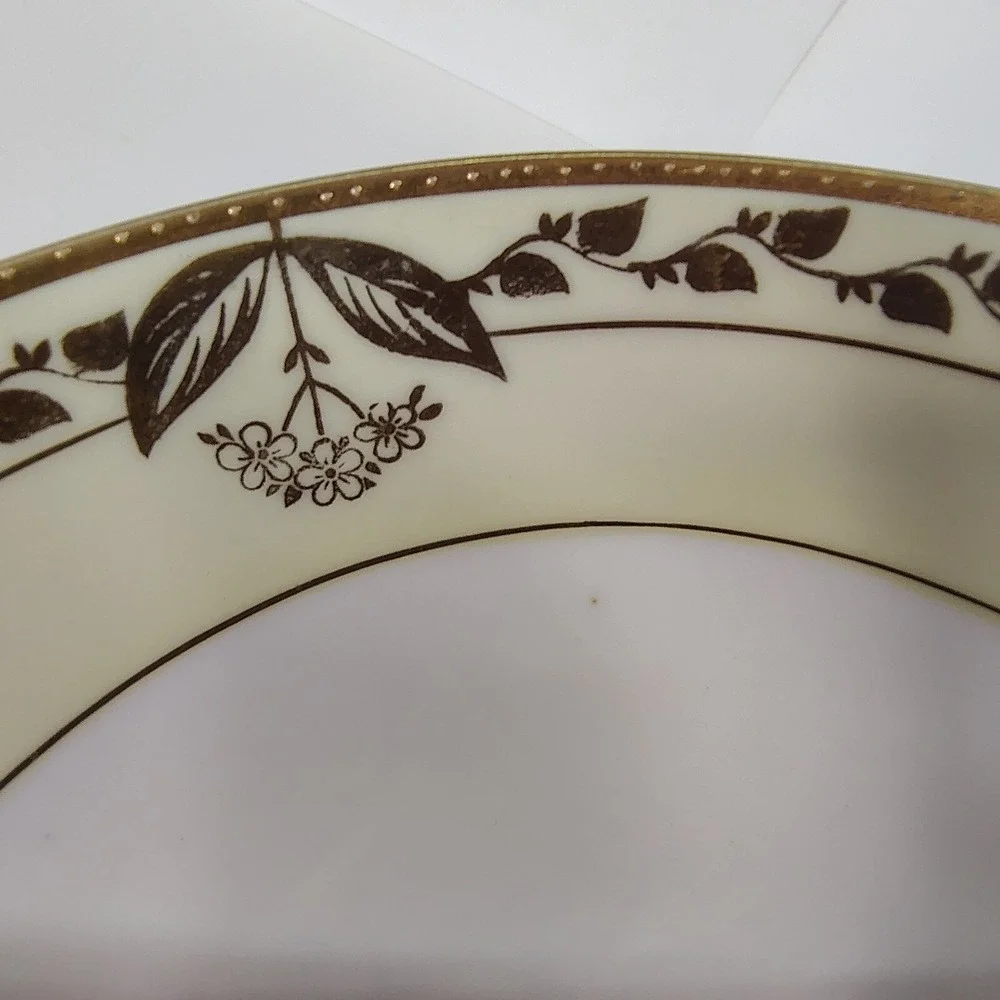 Footed Bowl Gold Floral Accent Decorative Bowl Candy Dish - Approx 5.5